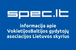 VokietijosBaltijos gydytojų asociacijos Lietuvos skyrius | spec.lt