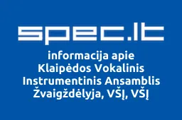 Klaipėdos Vokalinis Instrumentinis Ansamblis Žvaigždėlyja, VŠĮ, VŠĮ | spec.lt