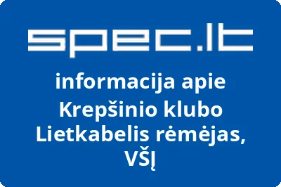 Krepšinio klubo Lietkabelis rėmėjas, VŠĮ