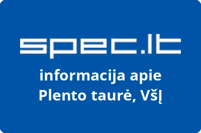 Plento taurė, VŠĮ | spec.lt