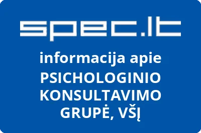 PSICHOLOGINIO KONSULTAVIMO GRUPĖ, VŠĮ