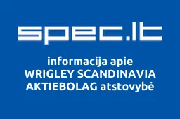 WRIGLEY SCANDINAVIA AKTIEBOLAG atstovybė | spec.lt