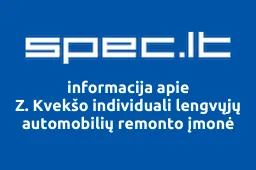 Z. Kvekšo individuali lengvųjų automobilių remonto įmonė | spec.lt