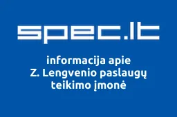 Z. Lengvenio paslaugų teikimo įmonė | spec.lt