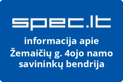 Žemaičių g. 4ojo namo savininkų bendrija | spec.lt