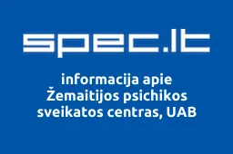 Žemaitijos psichikos sveikatos centras, UAB | spec.lt