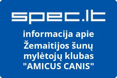 Žemaitijos šunų mylėtojų klubas AMICUS CANIS | spec.lt