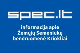 Žemųjų Semeniukų bendruomenė Kriokliai | spec.lt