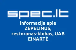 ZEPELINUS, restoranas-klubas, UAB EINARTĖ | spec.lt