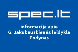 G. Jakubauskienės leidykla Žodynas iliustracija