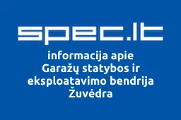 Garažų statybos ir eksploatavimo bendrija Žuvėdra | spec.lt