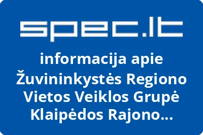 Žuvininkystės Regiono Vietos Veiklos Grupė Klaipėdos Rajono Iniciatyvos