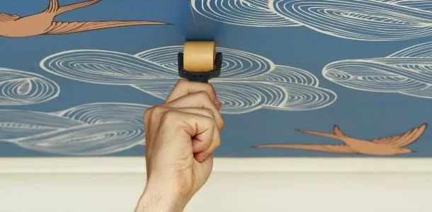 Kaip nudažyti lubų tapetus?