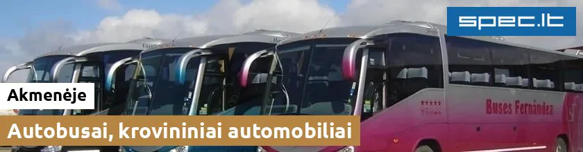 Autobusai, krovininiai automobiliai Akmenėje