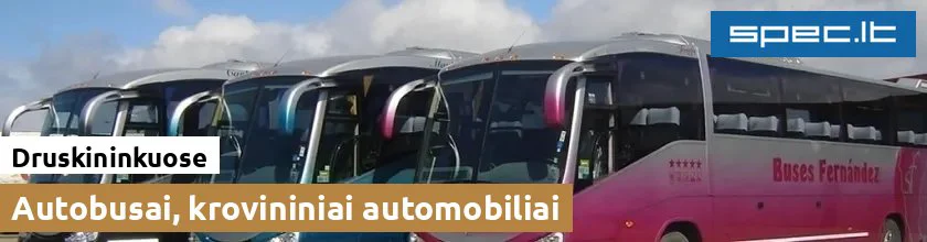Autobusai, krovininiai automobiliai Druskininkuose