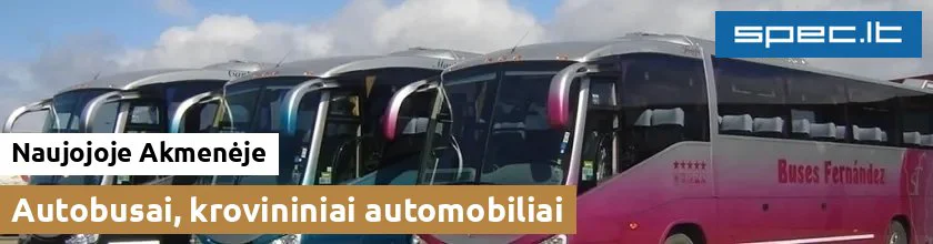 Autobusai, krovininiai automobiliai Naujojoje Akmenėje