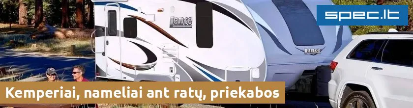 Kemperiai, nameliai ant ratų, priekabos | spec.lt