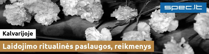Laidojimo ritualinės paslaugos, reikmenys Kalvarijoje