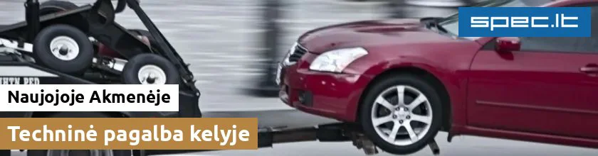 Techninė pagalba kelyje Naujojoje Akmenėje